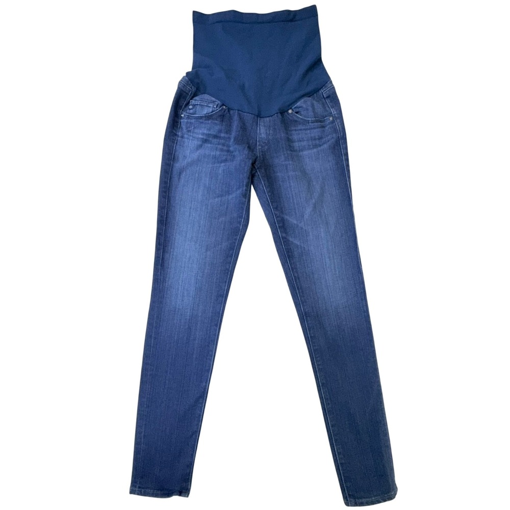 AG Adriano Goldschmied Maternity Skinny‎ Jeans Over Belly Dark Wash 26R